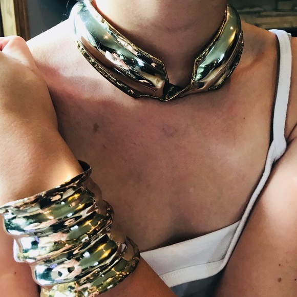 Jewelry - Vintage Brutalist Boho Style Necklace & Bracelet